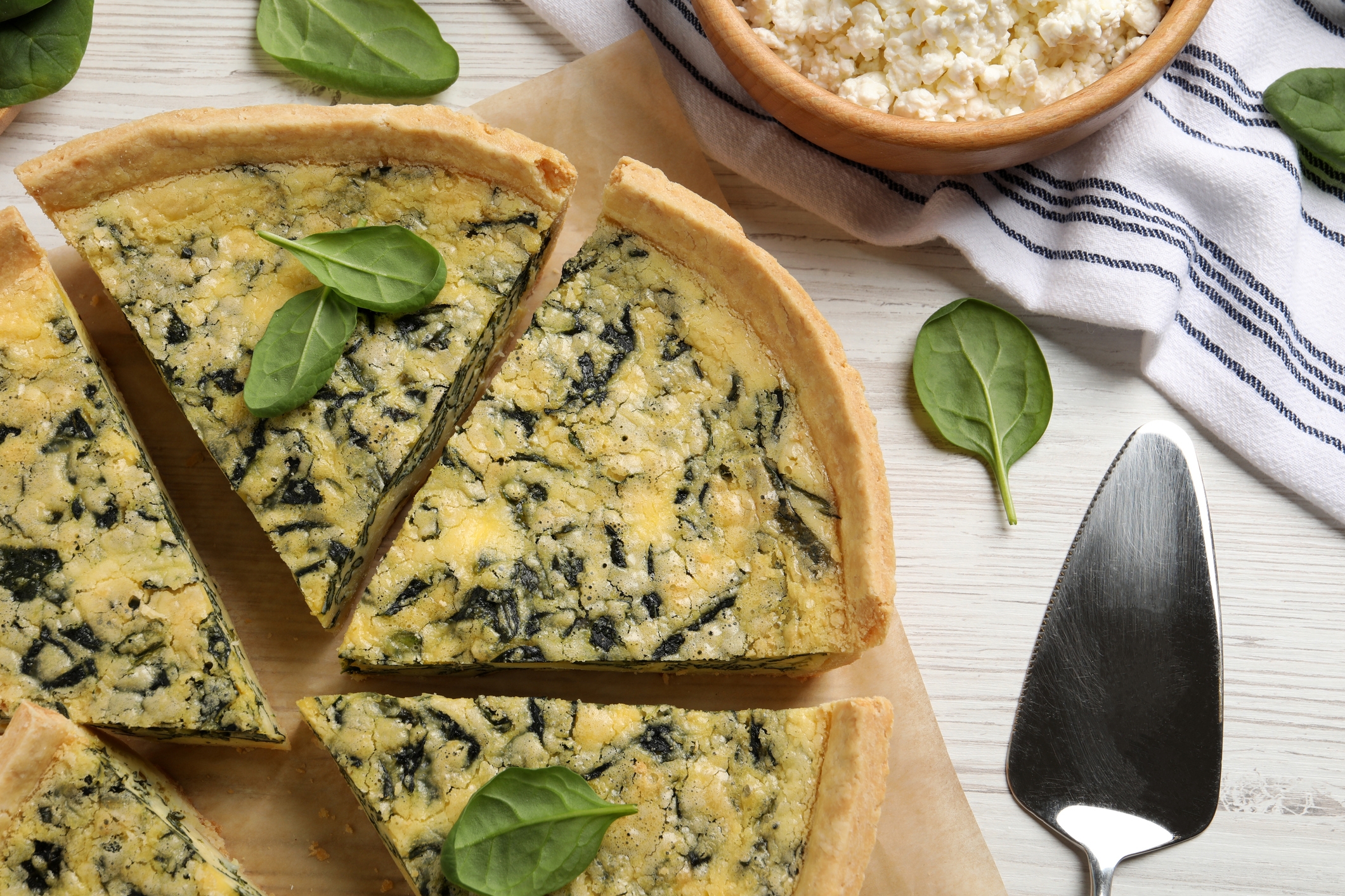 Les ingrédients essentiels pour une quiche épinards-fromage express
